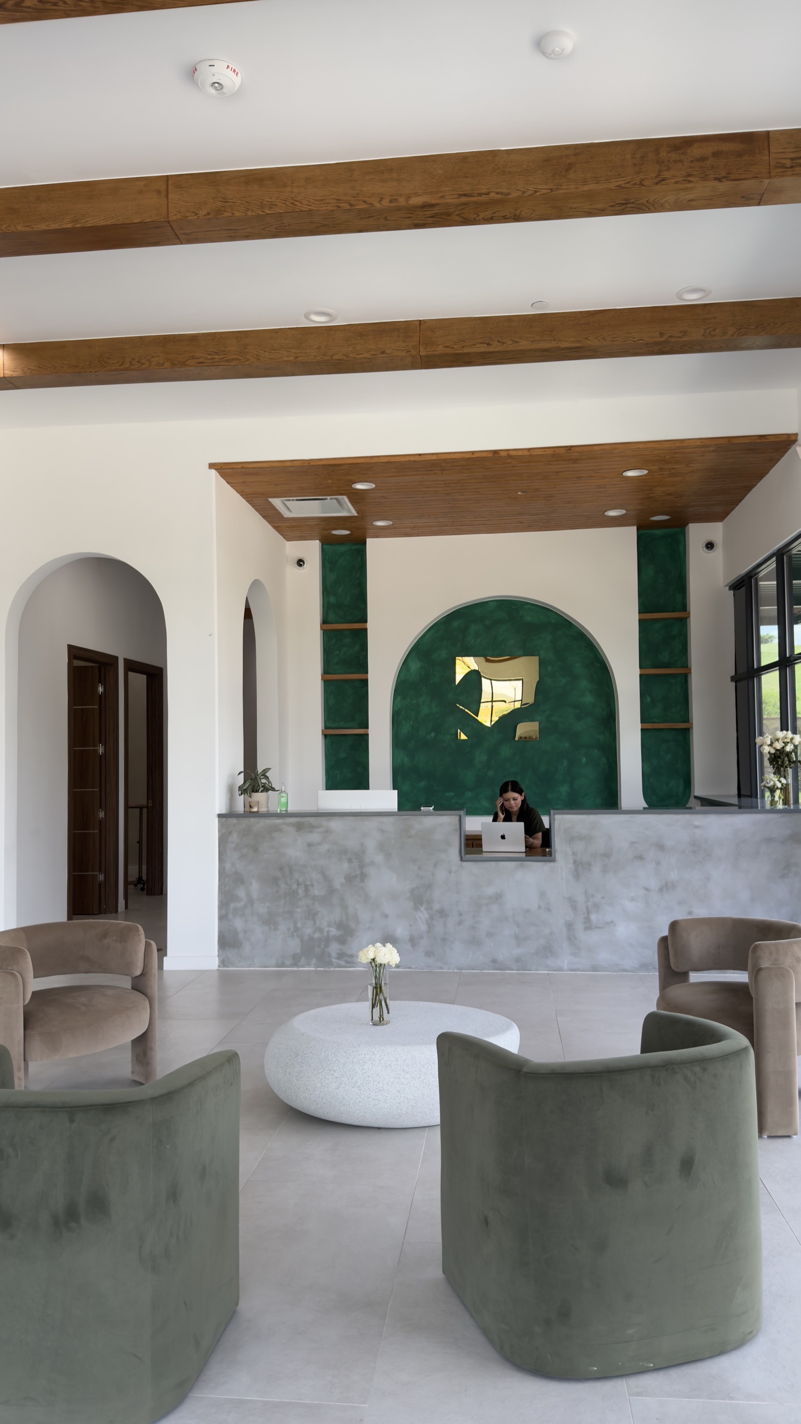 The reception and seating area at ILML’s Viridian clinic